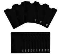Black RFID Blocking Sleeves, [10 Pack ] [TUV Certification] Anti-Theft Credit Card Protector RFID & NFC Contactless Card Security Holders Prevent Identity Theft for Credit, Debit Cards, Passport
