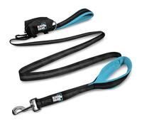 Black Rhino Dog Leash - Heavy Duty - Medium & Large Dogs | 6ft Long Leashes | Two Traffic Padded Comfort Handles for Safety Control Training - Double Handle Reflective Lead (Sport Blue)