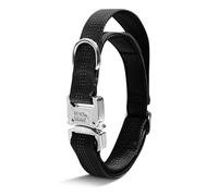 Black Rhino - Tactical Dog Collar Ultra-Soft Neoprene Padded Dog Collars for Medium, Large, XL Dogs | Heavy Duty Metal Buckle | Padded Handle for Dog Training (XL, Black)