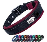 Black Rhino - The Comfort Collar Ultra Soft Neoprene Padded Dog Collar for All Breeds - Heavy Duty Adjustable Reflective Weatherproof - XLarge, Burgundy/Bl