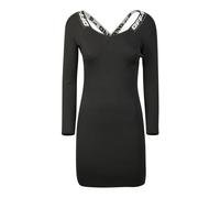 Black Ribbed Dress with Crossed Straps - female - Off White - Short Dresses - Black - S - Dresses S