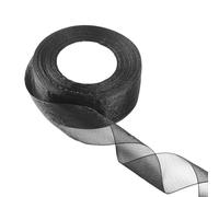 Black Ribbon for Gift Wrapping 45M Chiffon Fabric Ribbons Birthday Gift Wrap Ribbon for Florist Flower,Hair Bows,Cake,Sewing Project,DIY Crafts Car Ribbons Wedding Birthday Decoration(2.0cm)