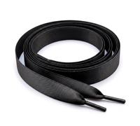 Black Ribbon Laces for Trainers 65cm- Satin Ribbon Shoelaces for Kids Kickers, Boots, Ideal Replacement Laces for Fashion Sneakers, Casual Shoes and Everyday Footwear