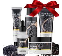 Black Rice Korean Skin Care Gift Set, 5 Piece Facial Routine for Women