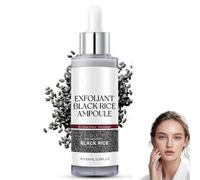 Black Rice Peeling Ampoule,White & Black Rice Face Exfoliator,Exfoliating Toner For Face,Tone and Texture Refining,Hydrating Formula,Refining Pores Skin Brightening for All Skin Types (B, 100ML)