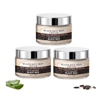Black Rice Skin Repair Essence Cream, Fast Absorb, Gentle Calming Dry Sensitive Skin Moisturizer, Long Lasting Hydration Anti-Dull Daily Repair Lotion, for All Skin Types (3PCS)