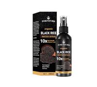 Black Rice Water Growth Hair Treatment leave in Spray For Men and Women - Nutrient-Rich Formula for Thicker Hair, Enhances Shine and Elasticity, Suitable for All Hair Types, 3.5 fl oz