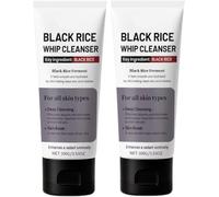 Black Rice Whip Cleanser,Cleanses Impurities and Makeup Residue,Gentle Remove Excess,Suitable for all Skin Types