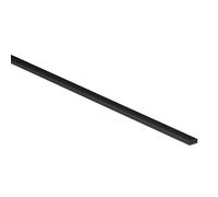 Black Rigid UPVC Plastic Flat Strip, 10mm Wide x 2mm Thick x 1 Metre Long