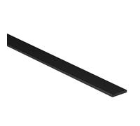 Black Rigid UPVC Plastic Flat Strip, 25mm Wide x 1.5mm Thick x 1 Metre