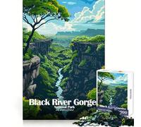 Black River Gorges National Park, Mauritius Jigsaw for Teenagers 1000 Pieces Thought Training Quiet Enjoyment Snug Fit Creative Gift (38x52cm)