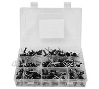 Black Rivets, 200 Pcs Rivet Kit Blind Rivets Black Blind River Kit High Strength Round Head Blind Rivet Assortment Kit