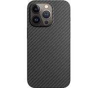 Black Rock - Carbon Case Ultra Thin Suitable for Apple iPhone 14 Pro | Aramid Mobile Phone Case, Fibre Cover, Wireless Charging, Premium (Black)