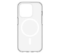 Black Rock Case for iPhone 15 Pro | MagSafe Compatible | Slim, TPU, Robust, Shock-Absorbing, Antibacterial | Transparent