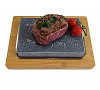 Black Rock Grill Hot Stone Cooking Set for Steak - Italian Lava Rock