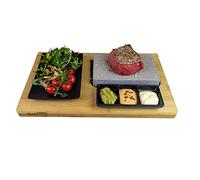 Black Rock Grill Steak on the Stone Cooking Set - Italian Lava Rock