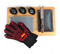 Black Rock Grill Steak on the Stone Gift Set - Includes Gloves & Knife
