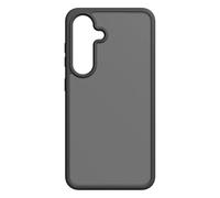Black Rock Mobile Phone Case for Samsung Galaxy S25 (2 Component Case, Wireless Charging Compatible, Scratch Protection, Increased Camera Protection, Frosted Transparent Back, Grippy, Soft) Black