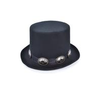 Black Rocker Top Hat Slash Inspired Guns N Roses Fancy Dress Adults