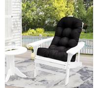 Black Rocking Chair Cushions Indoor Outdoor Adirondack Chair Cushion | One-peice, Waterproof High Back Chair Cushion for Patio Furniture,43x20x3.9 Patio Lounge Seat Pads for Indoor Outdoor Porch