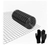 Black Rodent Mesh,Black Vinyl Welded Wire Fencing Rodent Proofing Wire Metal Mesh, Galvanised Wire Mesh Roll,Welded Panels. Stop Rat, Mouse, Squirrel & Bird Access Internal(100mm x 3m)