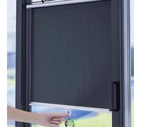 Black Roller Blinds 40x60cm Portable Thermal Blackout Roller Blind - Retractable Sunshade Privacy Temporary Curtain Insulated UV Suction Cup Easy Fit Home/Office/Car Window Blinds, No Drilling