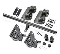 Black Rolling Library Ladder Hardware Kit, Sliding Top Roller, Floor Wheel with Brake(No Ladder) (Size : 26.2ft/800cm track kit)