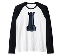 Black Rook Chess Piece Costume Raglan Baseball Tee