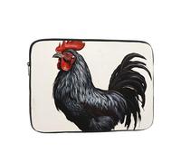 Black Rooster Laptop Sleeve for Women Men, 17 Inch Waterproof Laptop Bag Lightweight Notebook Computer Cover Bag