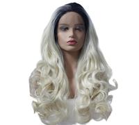 Black Roots to Blonde Synthetic Lace Front Wig for Women,Body Wave Synthetic Wig for Daily Use Adds Volume(24inch)
