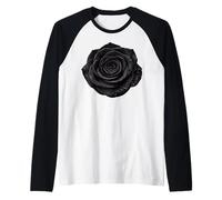 Black Rose Emo Goth Girl Dark Romance Aesthetic Raglan Baseball Tee