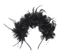 Black Rose Flower Headband Mexican Flower Headband Hair Wreath Floral Crown Floral Head Piece Hair Crown