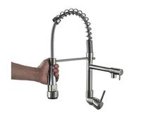 Black Rose Gold Kitchen Faucet Brushed Nickel Spring Pull Down Mixer Tap Dual Function Hot & Cold Water Elegant Design for Modern Kitchens Size: 1 UK