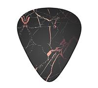 Black Rose Gold Marble Guitar Plectrums Classical Triangle Bass Acoustic And Electric Guitar Plectrums For Guitarists 12 Pieces