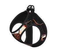 Black Rose Gold Marble Print Dog Harness,Pet Leash Vest,Adjustable And Reflective Vest,For Small To Medium Dogs