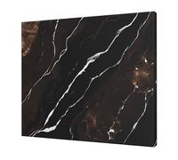 Black Rose Gold Marble -Print Frameless Wall Art 20X24 Inche, Modern Canvas Print with Wooden Support, Ready to Hang Decor for Living Room & Bedroom.