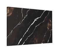 Black Rose Gold Marble -Print Modern Canvas Wall Decor 16X24 Inche, Frameless Art Print with Wooden Strainer, Ready to Hang for Living Room & Bedroom.