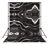 Black Rose Gold Marble Print Photo Studio Background 5x7ft Soft Photo Backdrop Curtain For Studio Content Creator Equipment
