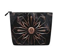 Black Rose Gold Marble Print Travel Makeup Bag | For Storing Cosmetics,Writing Tools And Daily Small Objects