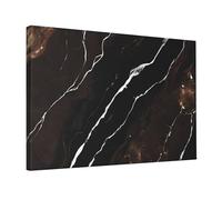 Black Rose Gold Marble -Print Unframed Wall Art 12X18 Inch, Canvas Print with Mounting Hooks, Modern Home Decor for Living Room, Bedroom & Office.
