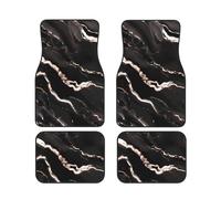 Black rose gold Marble Print Vehicle Stylish Floor Mats Set 4 Pieces Car Foot Mat Anti-Slip Cushion Vans Sedans