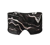 Black Rose Gold Marble Printed Sleeping Blindfold, Padded Ear Warmer Mask, Adjustable Head Wrap, for Deep Relaxation
