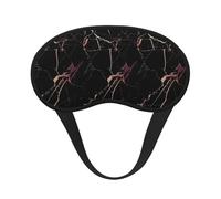 Black Rose Gold Marble Sleep Mask for Side Sleeper, Eye Mask Sleeping for Women Men,for Sleeping with Elastic Band