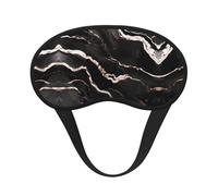 Black Rose Gold Marble Sleeping Mask for Adults Blackout, Comfortable Eye Mask Blocking Light for Travel, Yoga