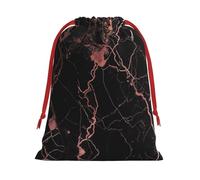 Black Rose Gold Marble Ultra Soft Velvet Gift Bag, Comfortable To The Touch, Reusable