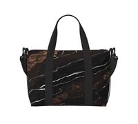 (Black Rose Gold Marble) Waterproof Lightweight Hand Travel Bag - Large Carry-On for 3-5 Day Trips | Air Travel, Sports, Weekend Use | Men & Women (1-Pack)