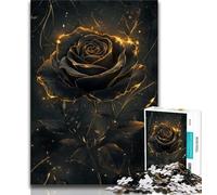 Black Rose Jigsaw Puzzles for Teenagers 1000 Piece Puzzle,family Fun Games Is Ideal As A Gift for The Whole Family 38x26cm