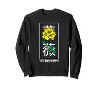 Black Rose No Regrets Floral Flower Rose Sweatshirt