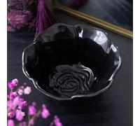 Black Rose Trinket Dish - Elegant Keepsake Cradle For Boudoirs