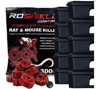 (Black) Roshield 10 Mouse Boxes & 30 Wax Blocks (2 Packs of 300g)